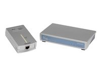 Actiontec MegaPlug 85 Mbps 4-Port Hub and Ethernet Adapter Kit