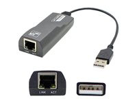 AddOn 8in USB 2.0 (A) to RJ-45 Adapter