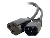 C2G 3ft 18 AWG Monitor Power Adapter Cord (IEC320C14 to NEMA 5-15R)