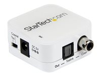 StarTech.com Two Way Digital Coax to Toslink Optical Audio Adapter Repeater
