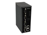 StarTech.com 4 Port Industrial RS-232/422/485 Serial PoE IP Device Server