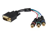 StarTech.com 6in HD15 to Component RCA Breakout Cable Adapter