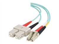 C2G 1m LC-SC 10Gb 50/125 Duplex Multimode OM3 Fiber Cable