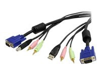 StarTech.com 4-in-1 USB VGA KVM Cable with Audio and Microphone