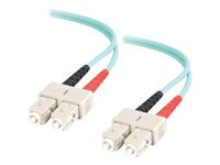 C2G 1m SC-SC 10Gb 50/125 OM3 Duplex Multimode PVC Fiber Optic Cable