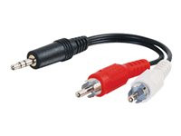 C2G Value Series 3ft Value Series One 3.5mm Stereo Male To Two RCA Stereo Male Y-Cable