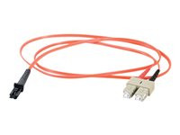 C2G 20m MTRJ-SC 62.5/125 OM1 Duplex Multimode PVC Fiber Optic Cable