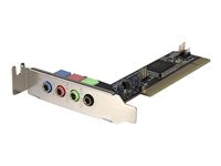 StarTech.com 4 Channel Low Profile PCI Sound Adapter Card AC97 3D Audio Effects