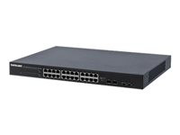 Intellinet 24-Port Gigabit Ethernet PoE+ Switch with 10 GbE Uplink