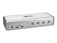 Tripp Lite 4-Port Desktop Compact DVI/USB KVM Switch w/ Audio & Cables