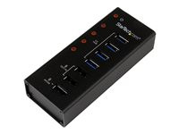 StarTech.com 4 Port USB 3.0 Hub w/ 3 Dedicated Charging Ports (2x1A & 1x2A)