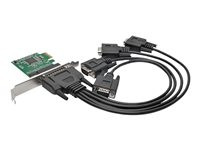 Tripp Lite 4-Port DB9 (RS-232) Serial PCI Express (PCIe) Card with Breakout Cable