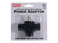 QVS Space-Saver Grounded Power Outlet Splitter