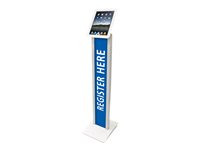 Compulocks iPad Secure Executive Enclosure with BrandMe Floor Stand Kiosk White