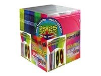 Maxell Double Slimline Jewel Cases Multi-Color CD-392