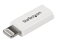 StarTech.com White Apple Lightning to Micro USB Adapter