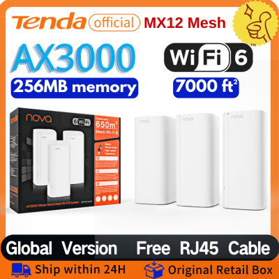 Маршрутизатор Tenda MX12 Wi-Fi 6 AX3000 Mesh гигабитный с расширением