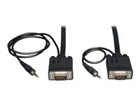 Tripp Lite 30ft SVGA / VGA Coax Monitor Cable with Audio and RGB High Resolution HD15 3.5mm M/M 30'