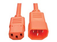 Tripp Lite 6ft Computer Power Extension Cord 10A 18 AWG C14 C13 Orange 6'