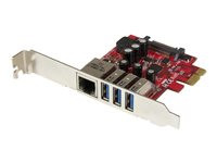 StarTech.com 3 Port PCI Express USB 3.0 Card + Gigabit Ethernet