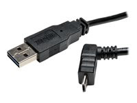 Tripp Lite 3ft USB 2.0 High Speed Cable Reversible A to Up Angle 5Pin Micro B M/M 3'