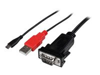 StarTech.com Micro USB to RS232 Serial Adapter Cable for Android with USB Charging