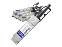 AddOn 3m Brocade Compatible QSFP+ Breakout DAC