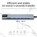 USB-C хаб 8в1 с HDMI 4K, RJ45, картридером SD/TF и быстрой зарядкой