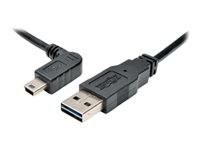 Tripp Lite 3ft USB 2.0 High Speed Cable Reversible A to Left Angle 5Pin Mini B M/M 3'