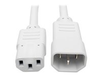 Tripp Lite 6ft Computer Power Extension Cord 10A 18 AWG C14 to C13 White 6'