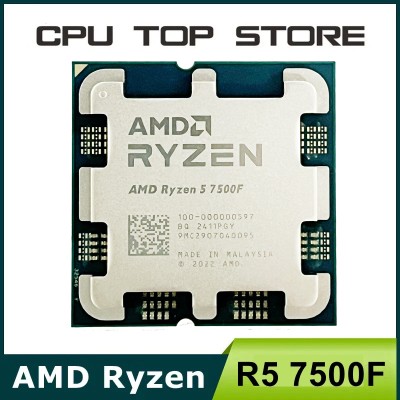 Процессор AMD Ryzen 5 7500F, 6 ядер, 3.7 ГГц, AM5, DDR5