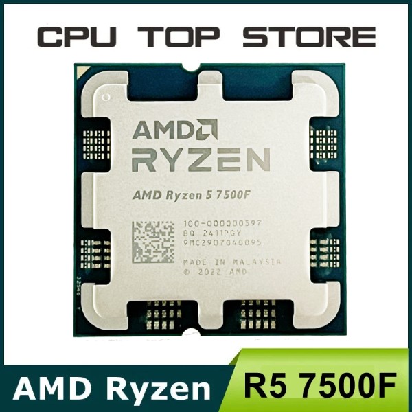 Процессор AMD Ryzen 5 7500F, 6 ядер, 3.7 ГГц, AM5, DDR5
