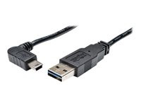 Tripp Lite 6ft USB 2.0 High Speed Cable Reversible A to Right Angle 5Pin Mini B M/M 6'