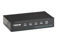 Black Box DVI-D Splitter with Audio and HDCP, 1 x 4