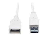 Tripp Lite 10ft USB 2.0 High Speed Extension Cable Reversible A to A M/F White 10'