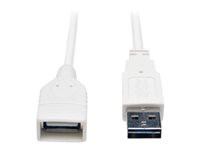 Tripp Lite 3ft USB 2.0 High Speed Extension Cable Reversible A to A M/F White 3'
