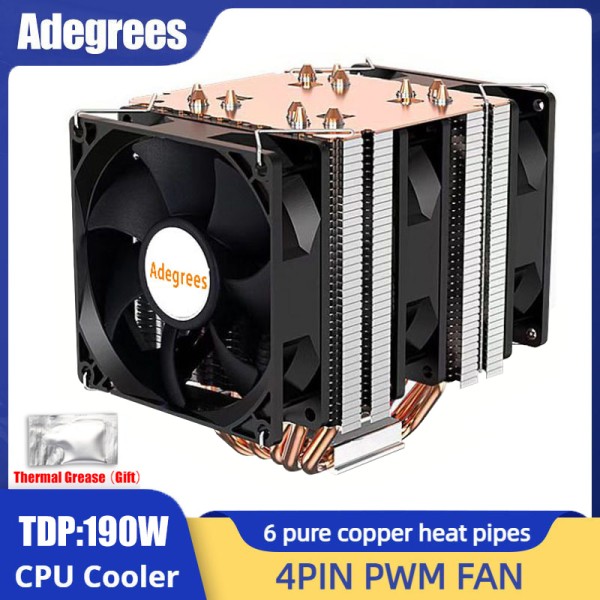 Кулер для ЦП A6 Lightless, 6 тепловых трубок, TDP 190W, AM4/AM5/LGA1700