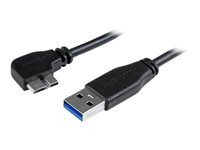 StarTech.com 0.5m Slim Left-Angle Micro USB 3.0 Cable