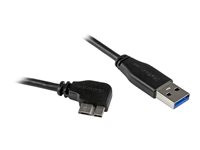 StarTech.com 0.5m Slim Right-Angle Micro USB 3.0 Cable M/M