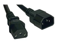 Tripp Lite 3ft Computer Power Cord Extension Cable C14 to C13 10A 18AWG 3'