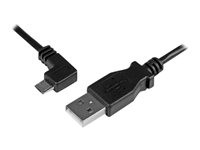 StarTech.com 3 ft Left Angle Micro-USB Charge-and-Sync Cable M/M 28/24AWG