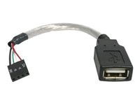 StarTech.com 6in USB 2.0 A to USB 4 Pin to Motherboard Header Adapter F/F