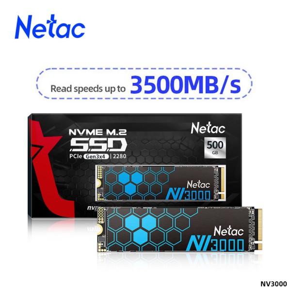 Netac SSD NVMe M.2 2280 PCIe 3.0x4 с радиатором, QLC, 250GB-2TB