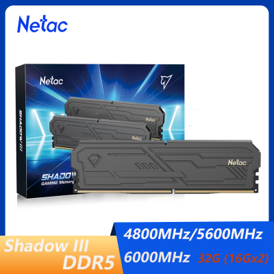 Netac DDR5 32GB (2x16GB) 4800-6000MHz, XMP 3.0 для ПК
