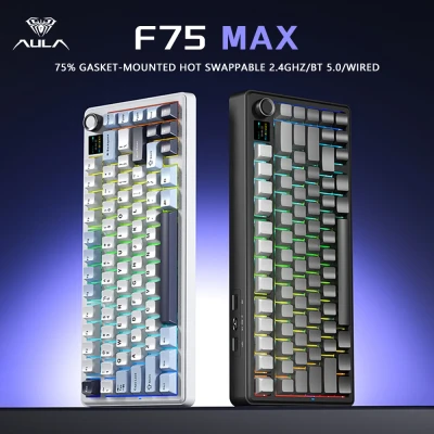 AULA F75 MAX механическая клавиатура 75% RGB с дисплеем