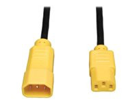 Tripp Lite 6ft Power Cord Extension Cable C14 to C13 Heavy Duty Yellow 15A 14AWG 6'