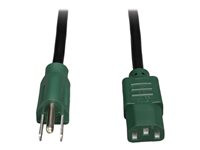 Tripp Lite 4ft Computer Power Cord Cable 5-15P to C13 Green 10A 18AWG 4'
