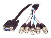 StarTech.com 6 ft Coax HD15 VGA to 5 BNC Monitor Cable