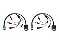 Tripp Lite Easy Pull Type-A VGA Connector Kit RCA Audio-Composite Video M/M