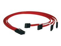 Tripp Lite 18in Internal SAS Cable 4-Lane Mini-SAS SFF-8087 to 4x SATA 7pin 18"